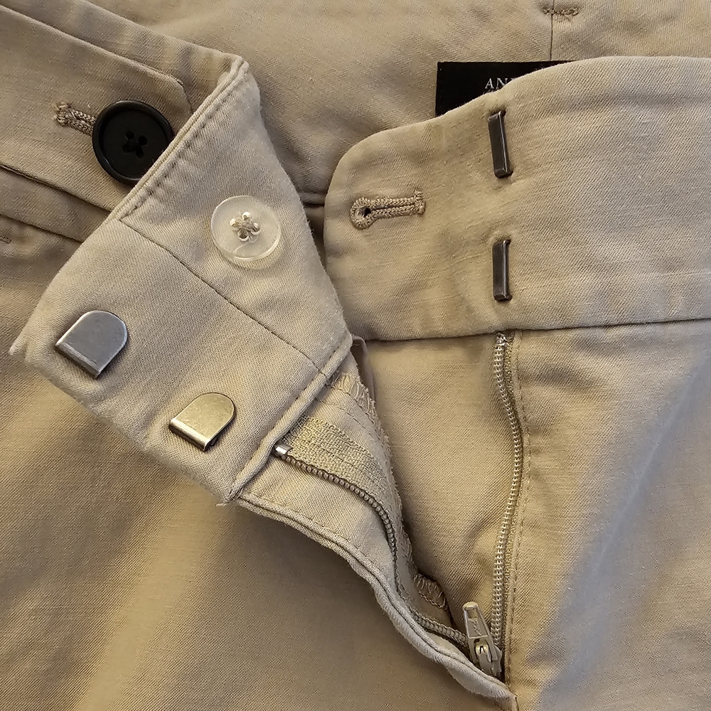 Ann Taylor Straight Leg Pants With Decorative Waist Tabs - Picture 6 of 11